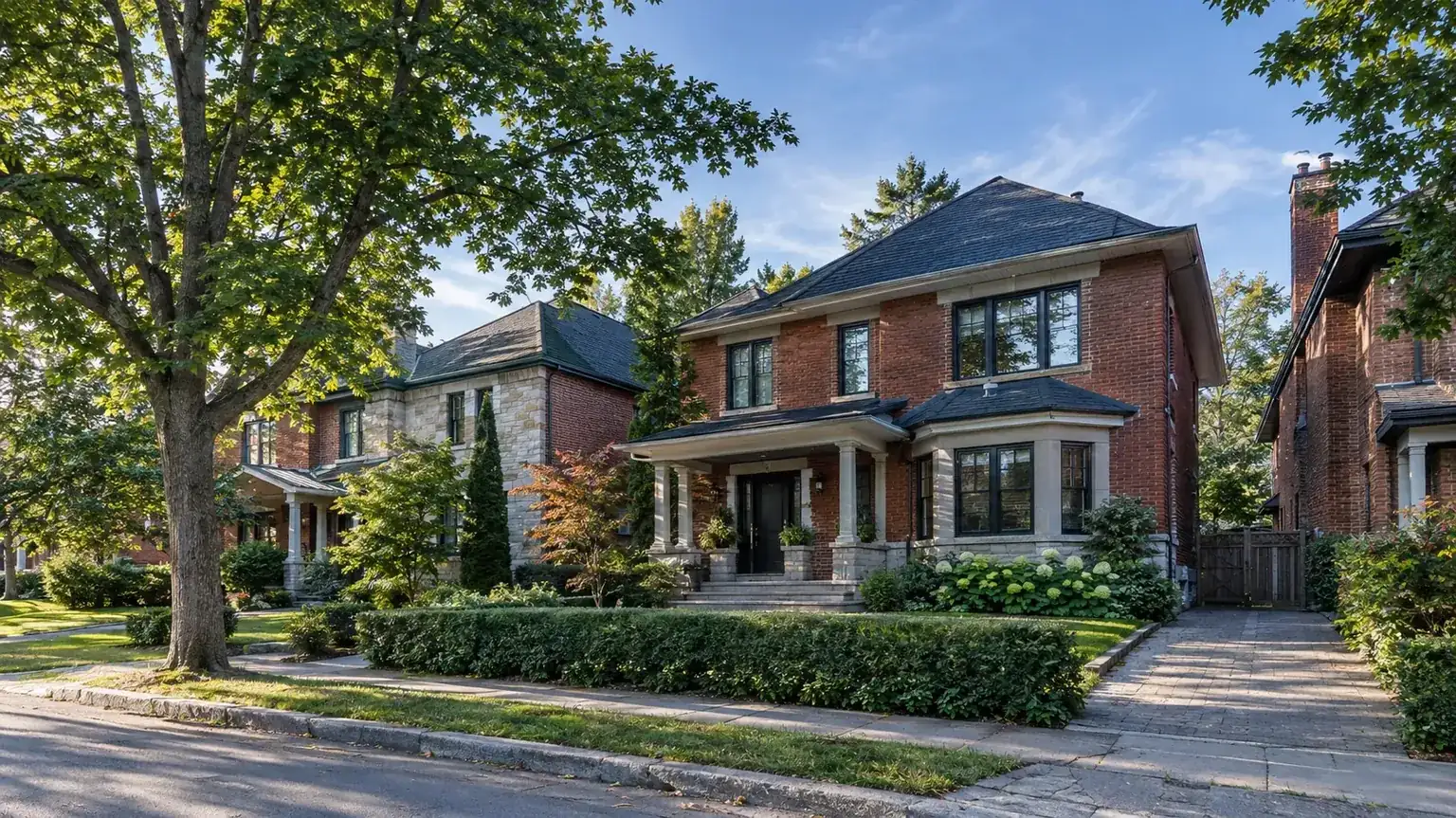 Ottawa street of established brick family homes, the kind of property a spousal buyout program or equity buyout mortgage keeps in one owner's name