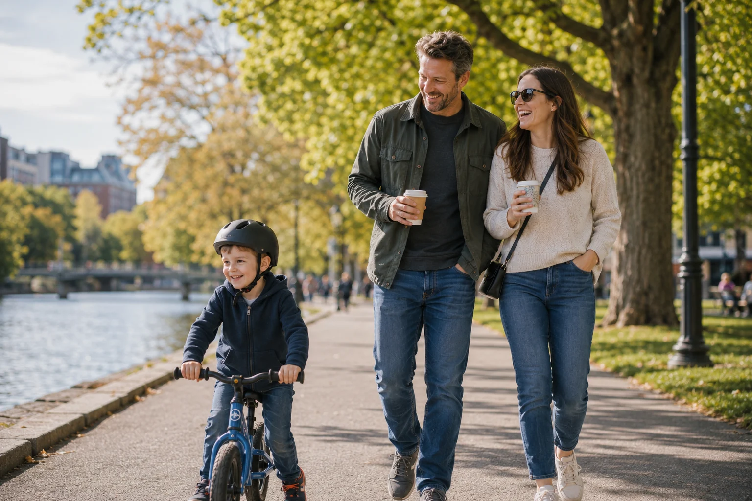 Family enjoying the Rideau Canal in The Glebe, served by a local Ottawa mortgage agent
